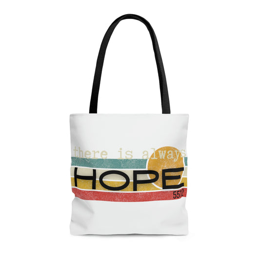There is always HOPE | Mental Health Awareness | Retro design TOTE | Kade 5512