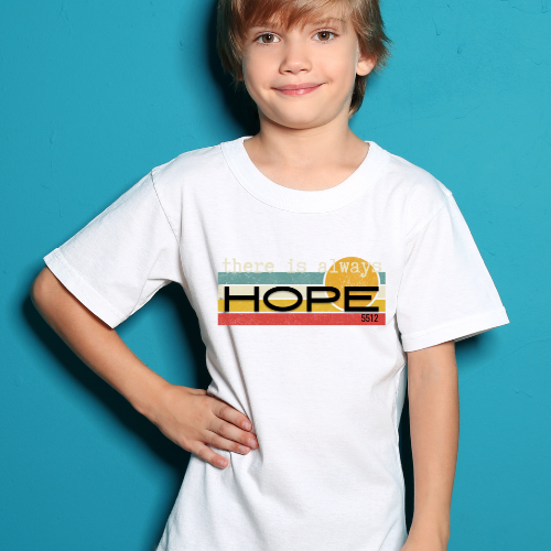 There is always HOPE | Mental Health Awareness | Retro Tee | Kid's Tee | Kade 5512