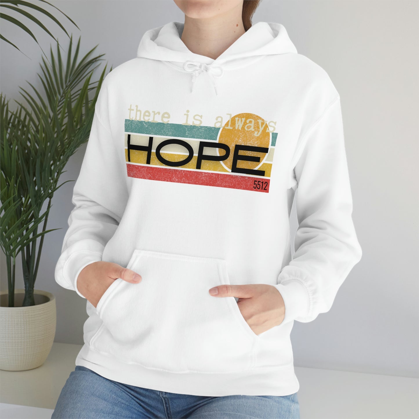 There is always HOPE | Mental Health Awareness | Retro Hoodie | Kade 5512