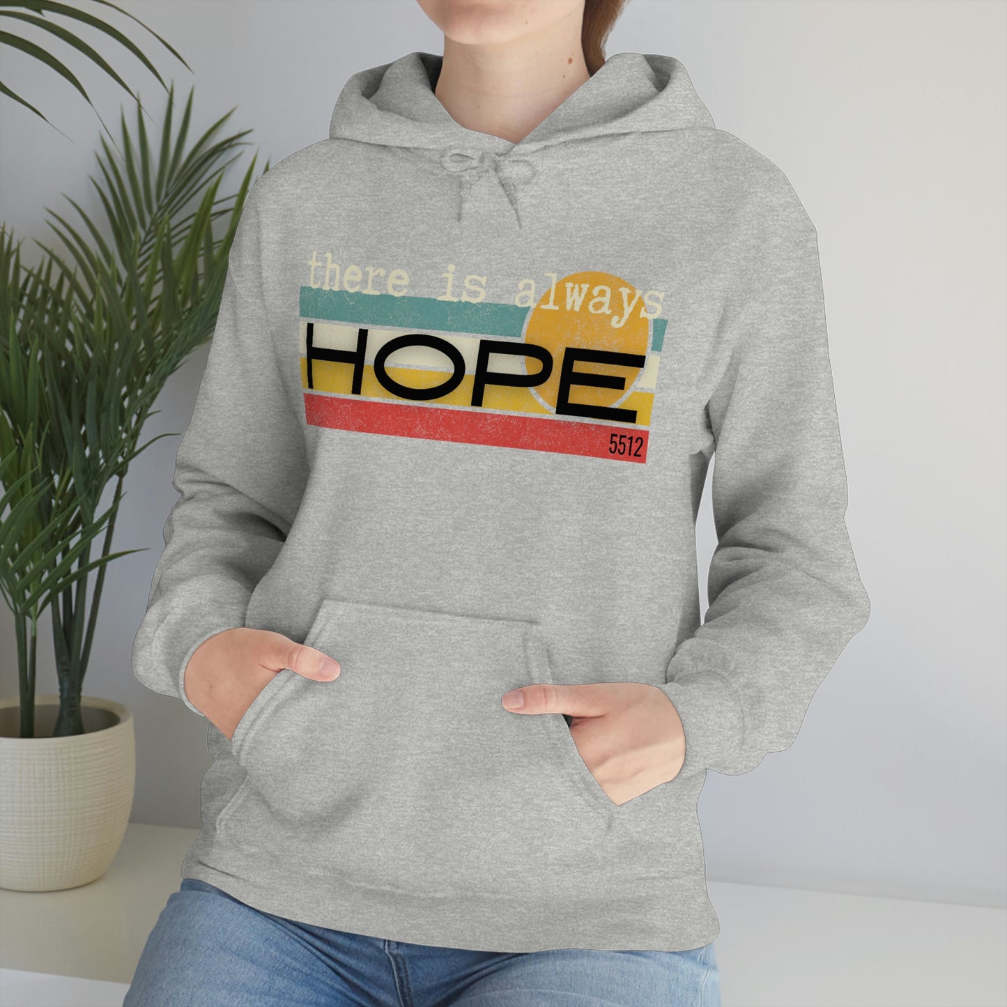 There is always HOPE | Mental Health Awareness | Retro Hoodie | Kade 5512