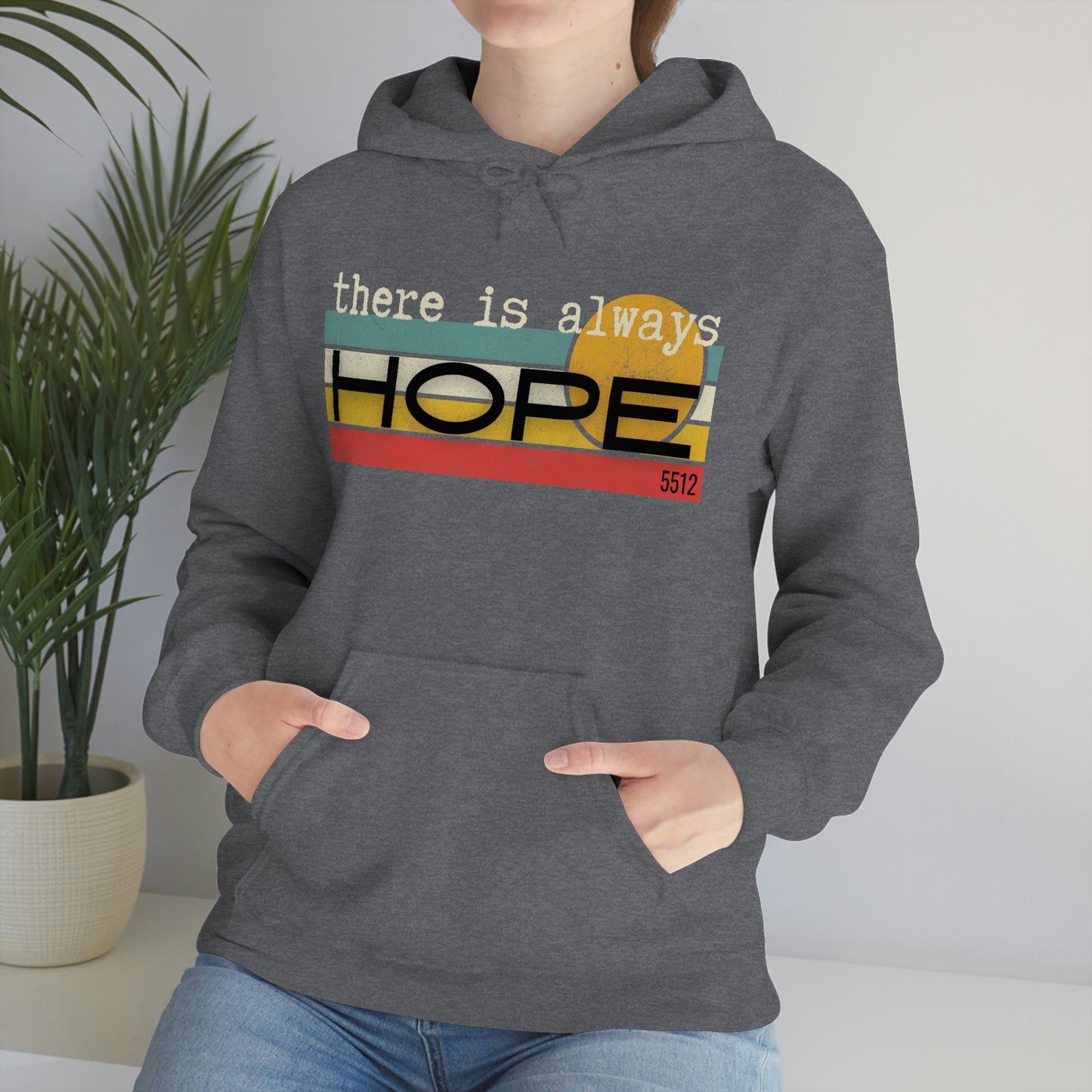 There is always HOPE | Mental Health Awareness | Retro Hoodie | Kade 5512