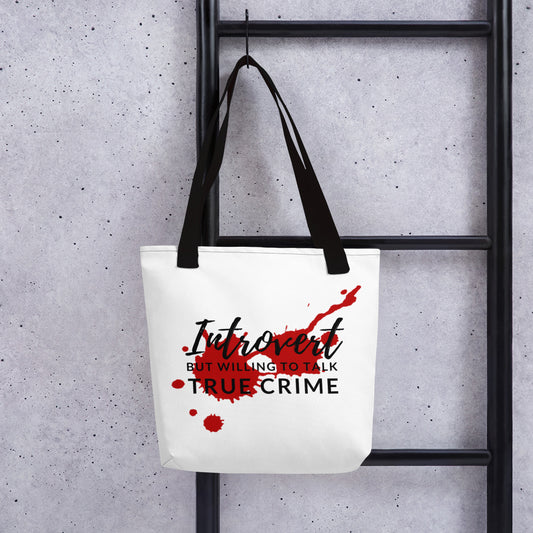 Introvert and True Crime Tote bag