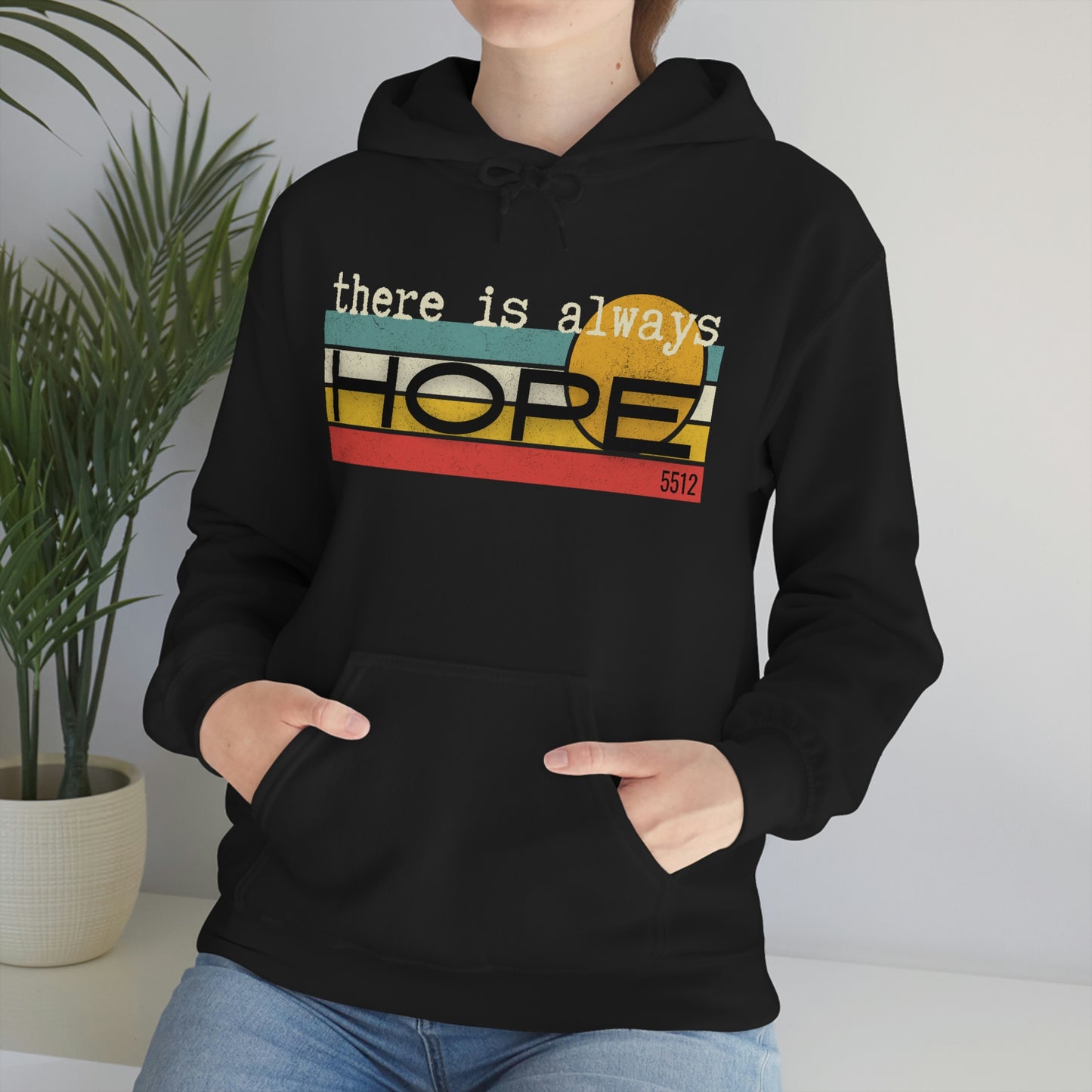 There is always HOPE | Mental Health Awareness | Retro Hoodie | Kade 5512