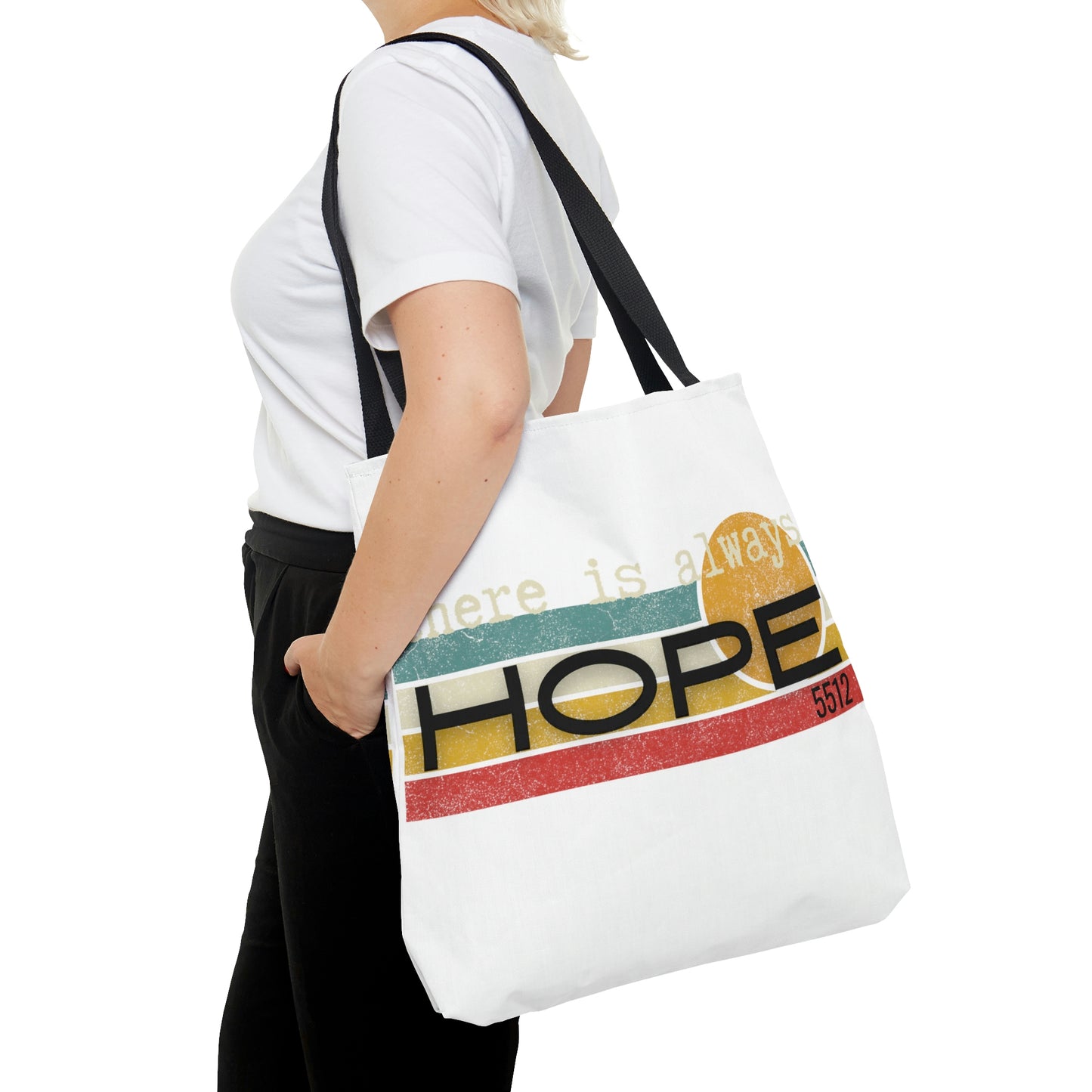 There is always HOPE | Mental Health Awareness | Retro design TOTE | Kade 5512