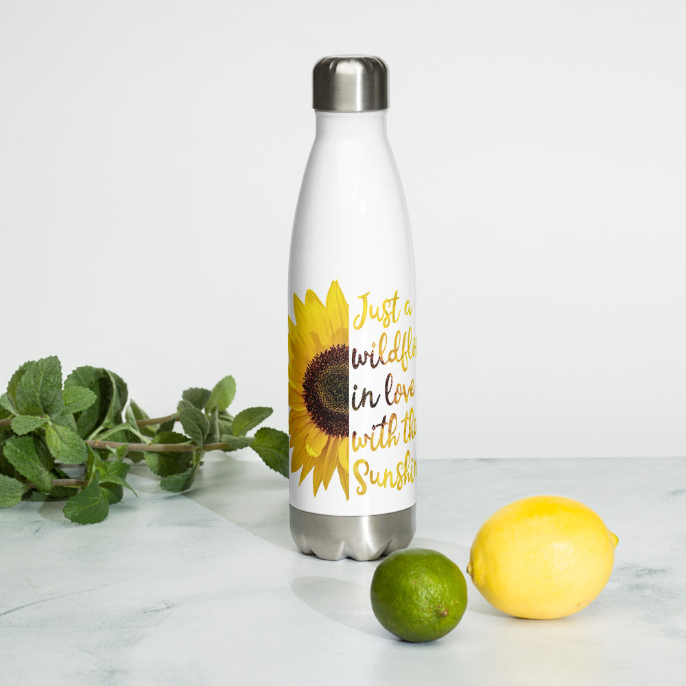 Sunflower Stainless Steel Water Bottle