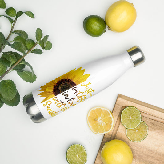 Sunflower Stainless Steel Water Bottle
