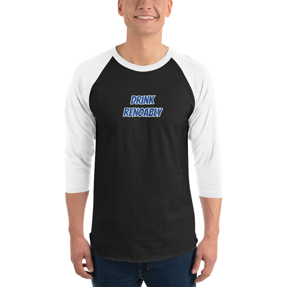 Drink RENObly 3/4 sleeve raglan shirt