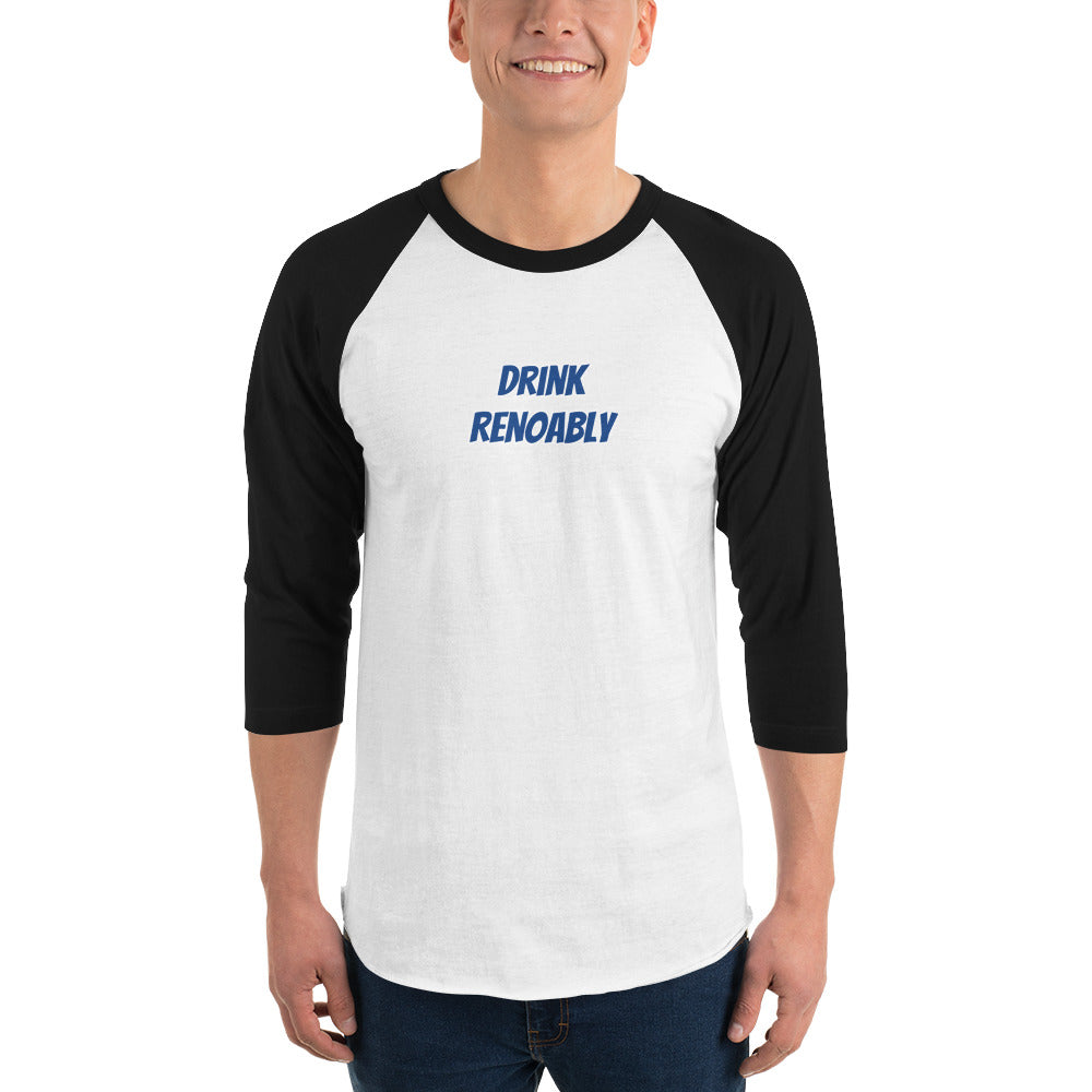 Drink RENObly 3/4 sleeve raglan shirt